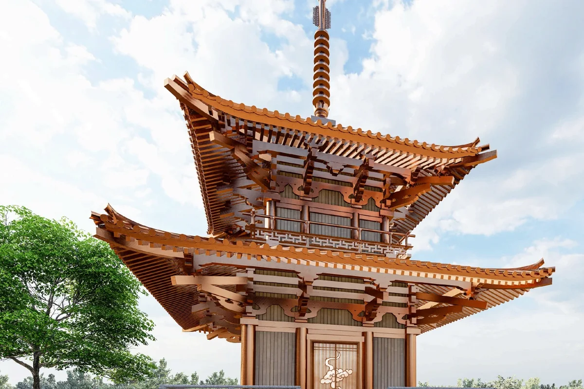 Official visual of the Celestial Ascension Pagoda at Nirvana Ijok