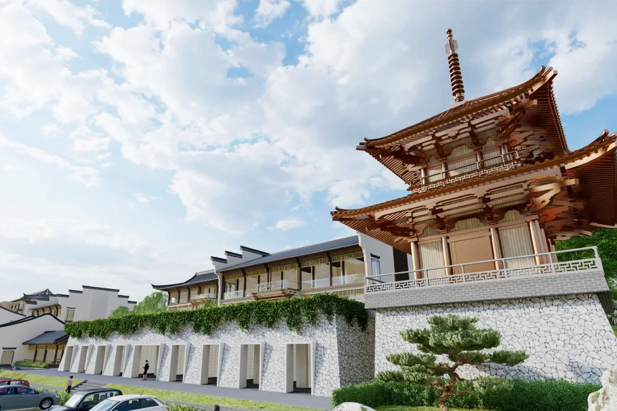 Official visual of the columbarium complex at Nirvana Ijok