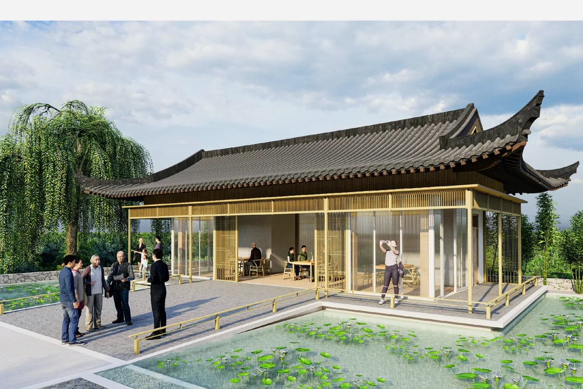Official visual of the Drifting Cloud Pavilion at Nirvana Ijok