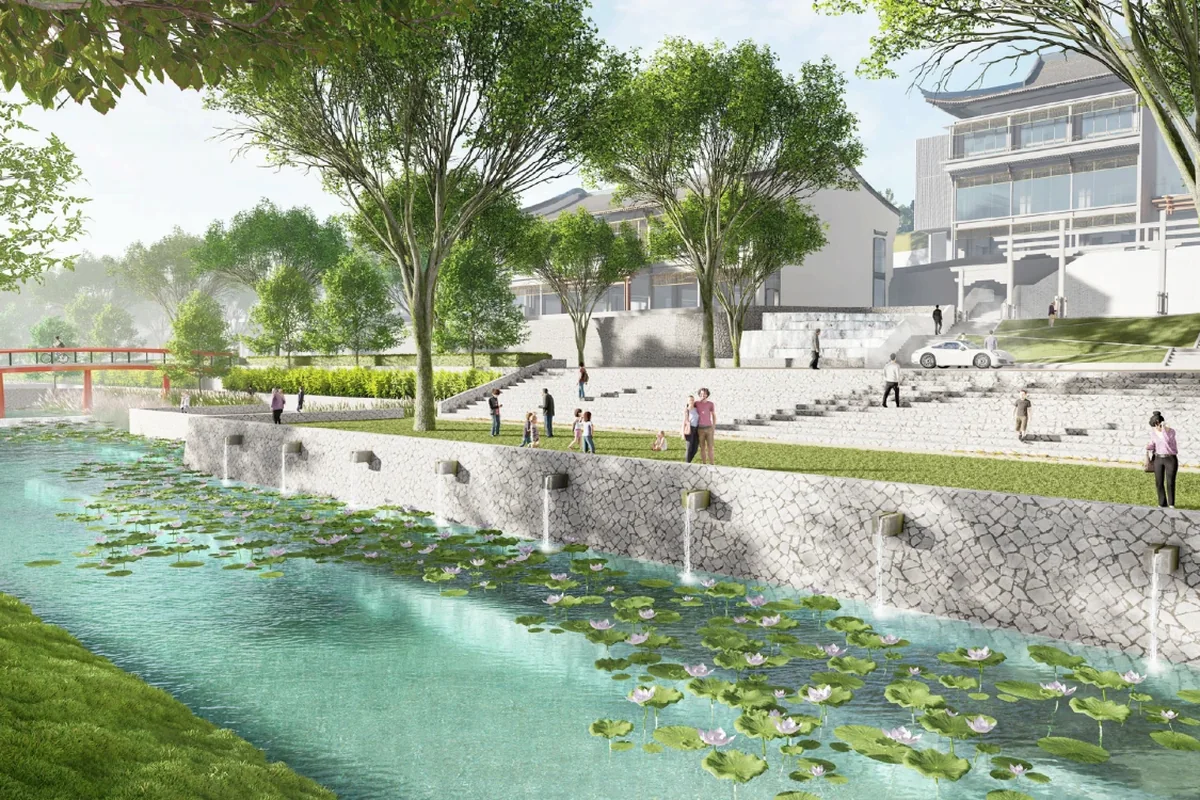 Official visual of the Oriental Water Sanctuary landscape at Nirvana Ijok