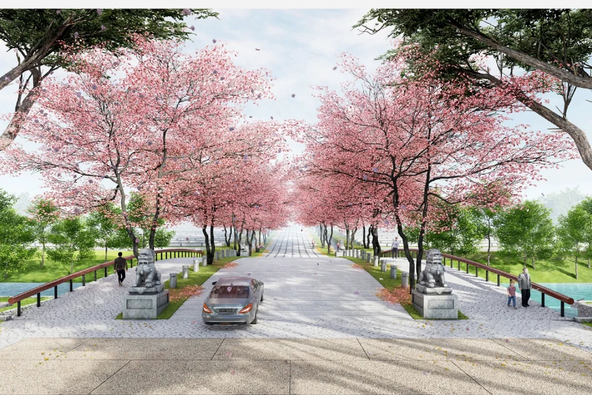 Official visual of Spring Blossom Street at Nirvana Ijok