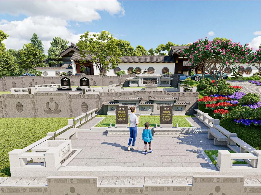 Official reference visual of a family burial plot at Nirvana Karak