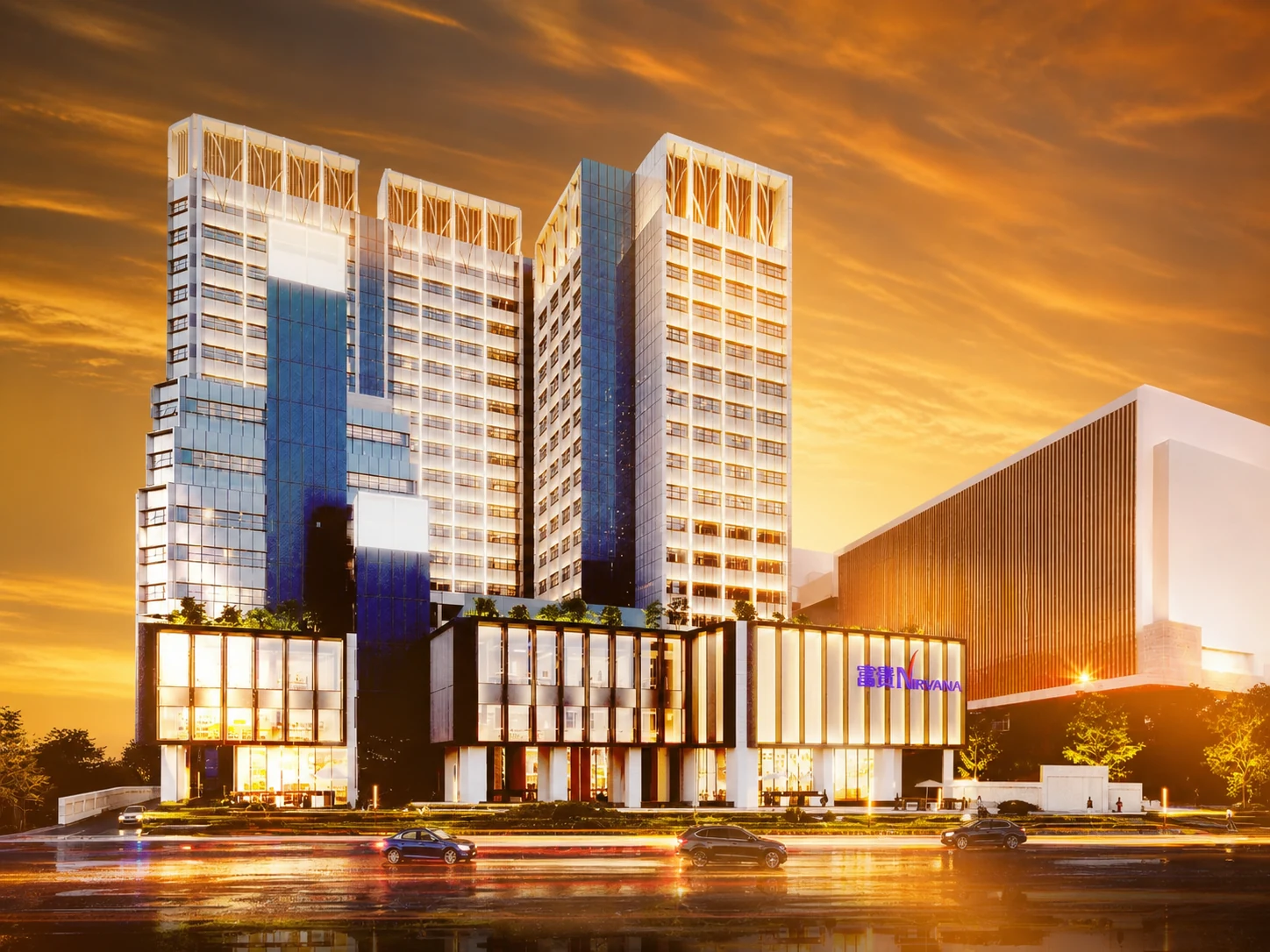 Architectural visual of the Nirvana 3 high-rise building in Kuala Lumpur