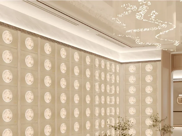 Official reference visual of the sacred-lotus niche panels in Nexus N7-S1